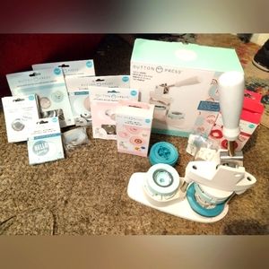 WeR button maker with small, large and square attachments.